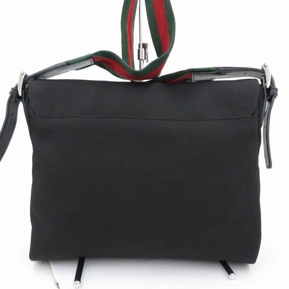 Gucci Sherry Line Shoulder Bag Canvas Black - Picture 4 of 10